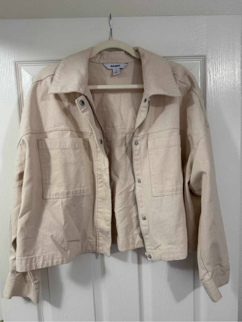 Old Navy Cream Utility Jean Jacket